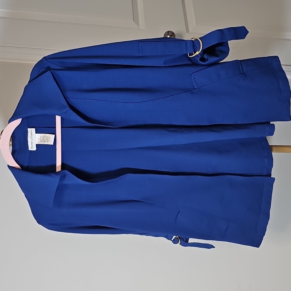 Draper’s and Damons Women's Size S‎ Royal Blue Petticoat Blazer